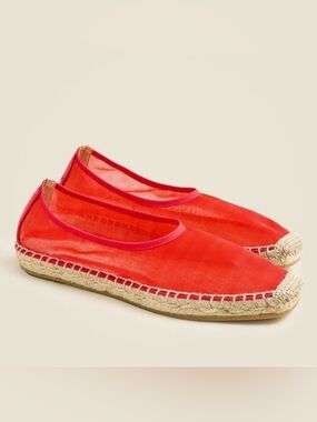 NWT J.  Crew Made-in-Spain Edpadrille
Flats - Vintage Red size 8